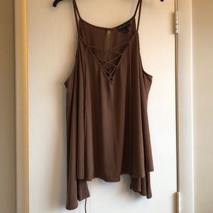 Forever 21+ Lace Up Front Top